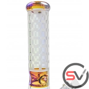 SANDBLASTED GEOMETRIC DESIGN TYPE 2 WATER PIPE 13inch